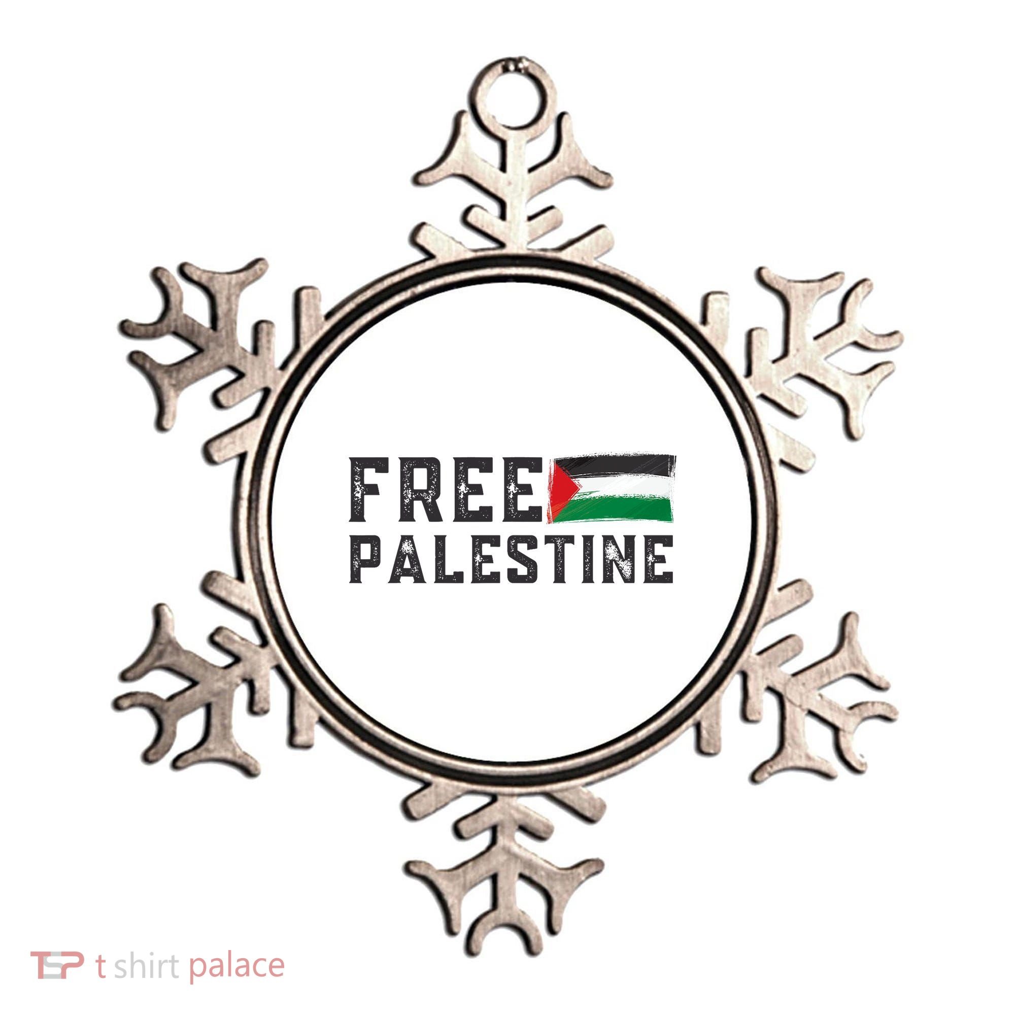 Free Palestine Flag Arabic Gaza Ornament