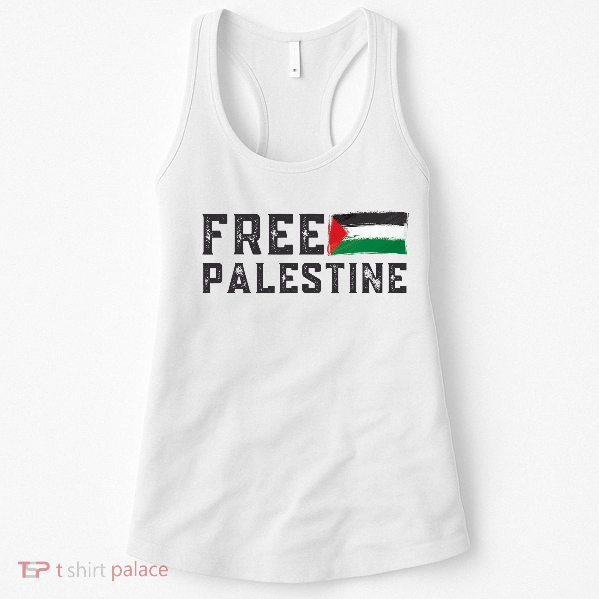 Free Palestine Flag Arabic Gaza Women's Tank Top