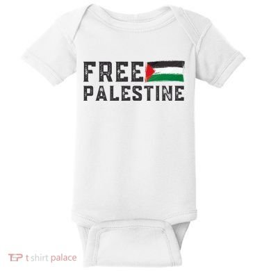 Free Palestine Flag Arabic Gaza Baby Bodysuit
