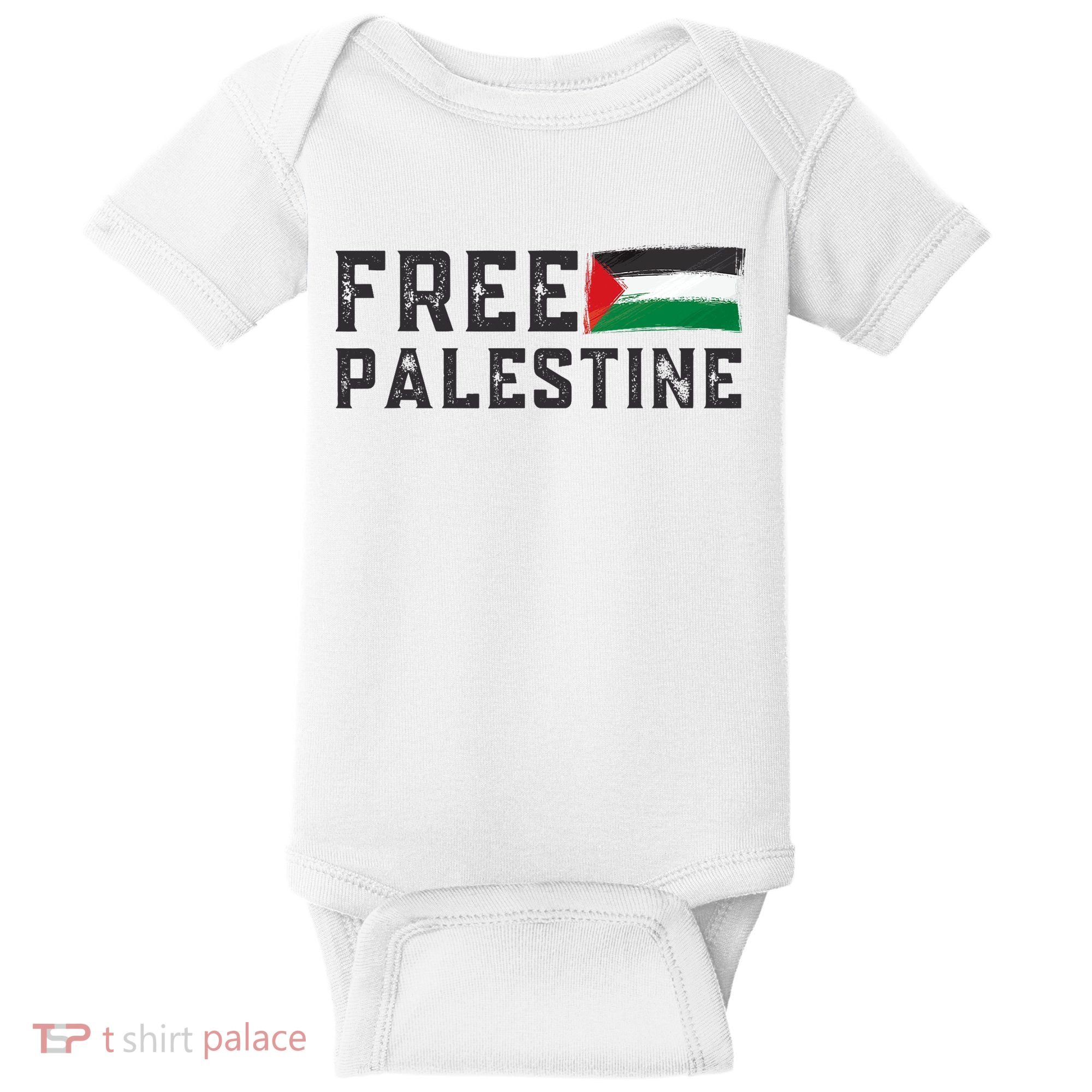 Free Palestine Flag Arabic Gaza Baby Bodysuit