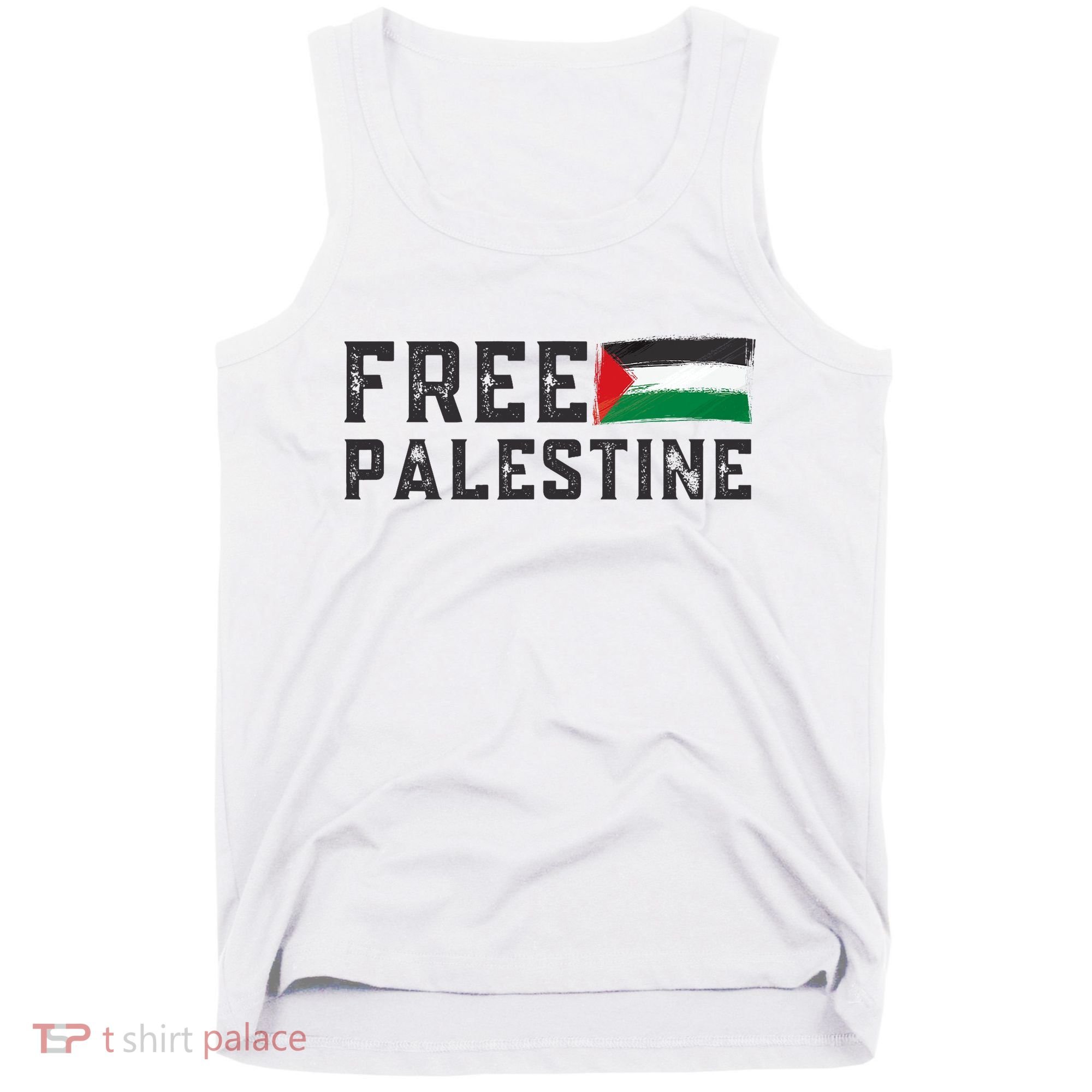 Free Palestine Flag Arabic Gaza Tank Top