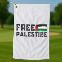 Free Palestine Flag Arabic Gaza Golf Towel thumb 1