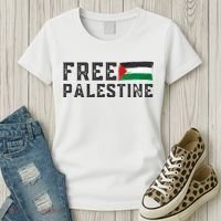 Free Palestine Flag Arabic Gaza Women's T-Shirt thumb 3