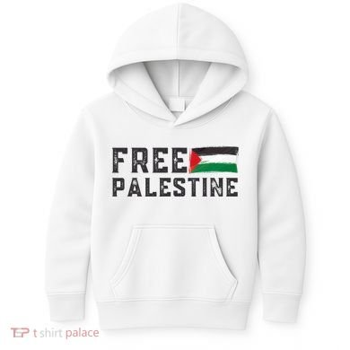 Free Palestine Flag Arabic Gaza Kids Hoodie