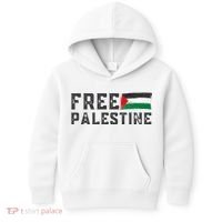 Free Palestine Flag Arabic Gaza Kids Hoodie thumb 0
