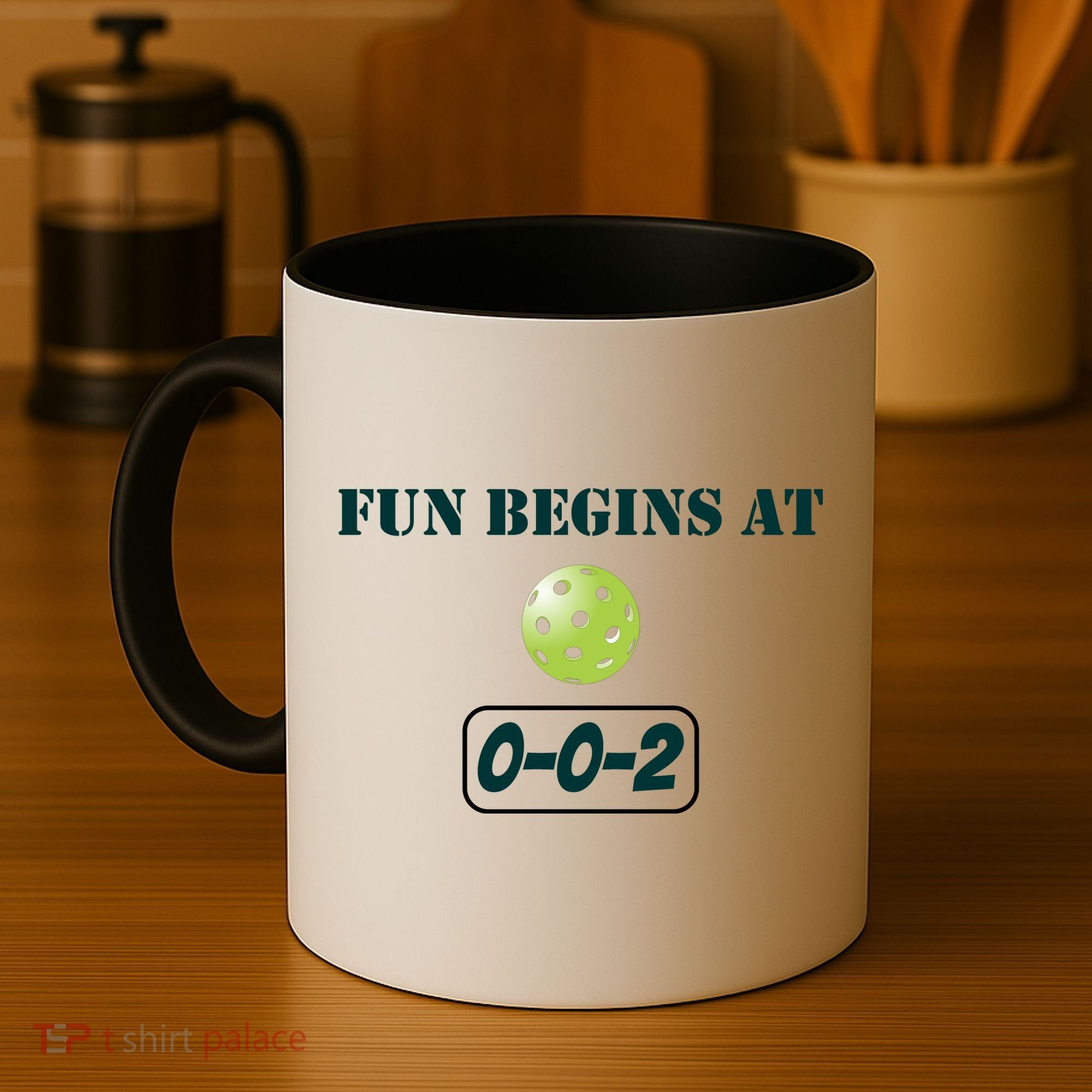 Fun Pickleball, Fun Begins At 002, Pickleball For Life Coffee Mug