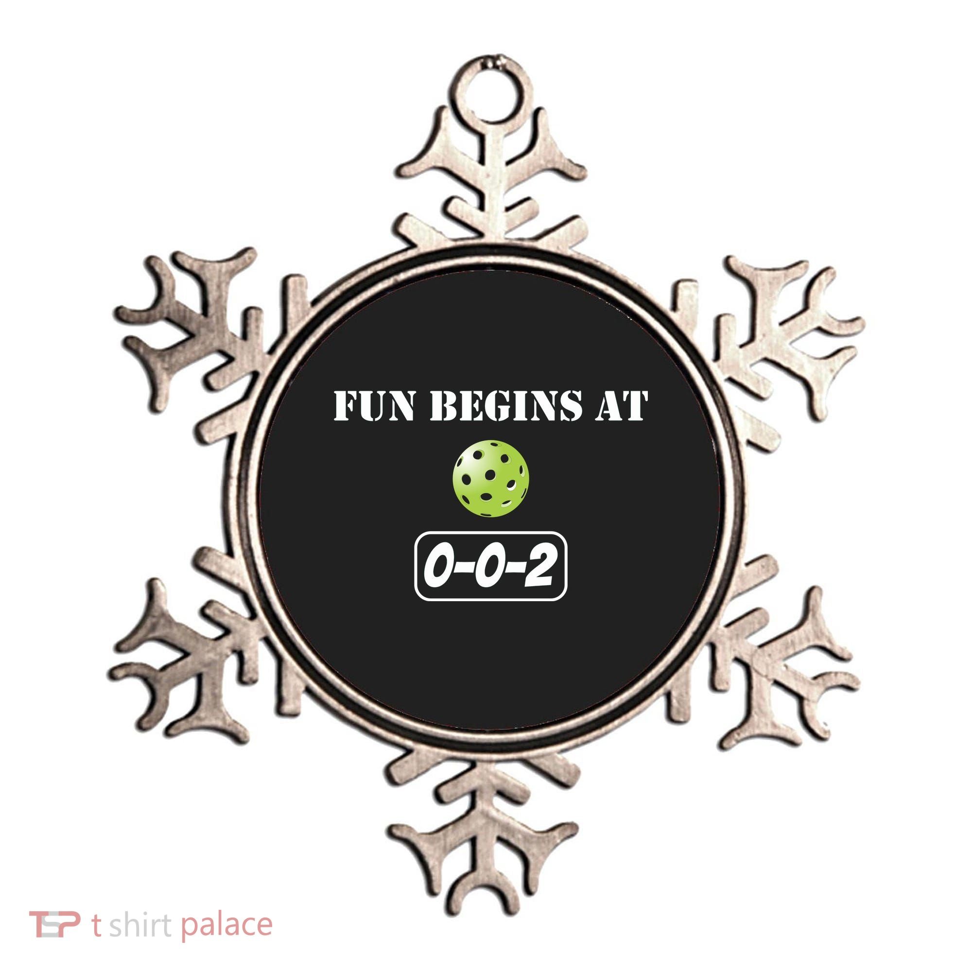 Fun Pickleball, Fun Begins At 002, Pickleball For Life Ornament