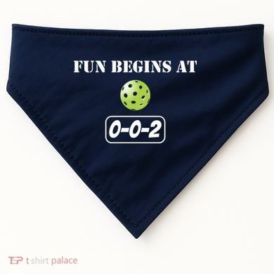 Fun Pickleball, Fun Begins At 002, Pickleball For Life USA-Made Doggie Bandana