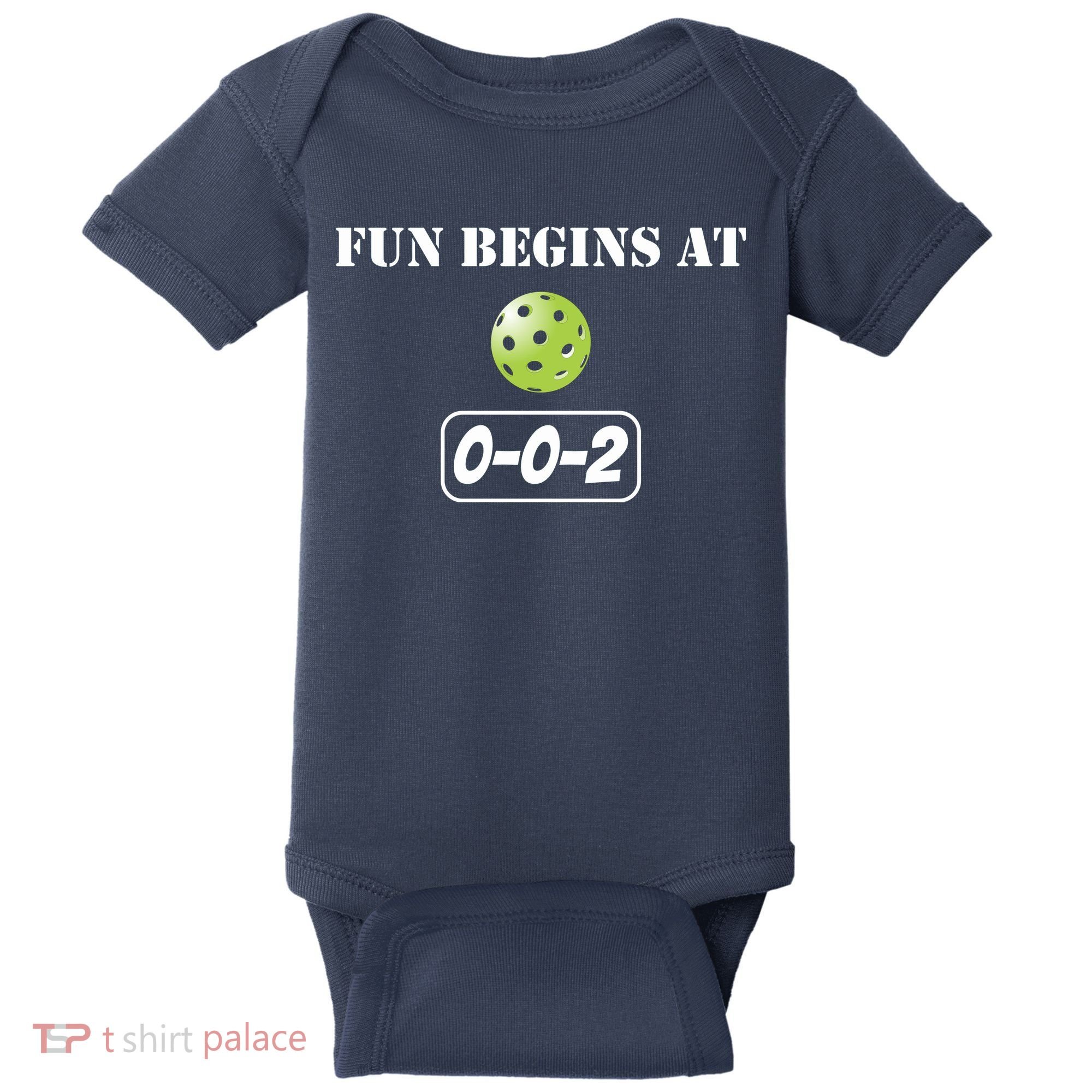 Fun Pickleball, Fun Begins At 002, Pickleball For Life Baby Bodysuit