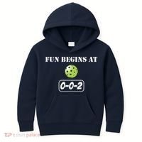 Fun Pickleball, Fun Begins At 002, Pickleball For Life Kids Hoodie thumb 0