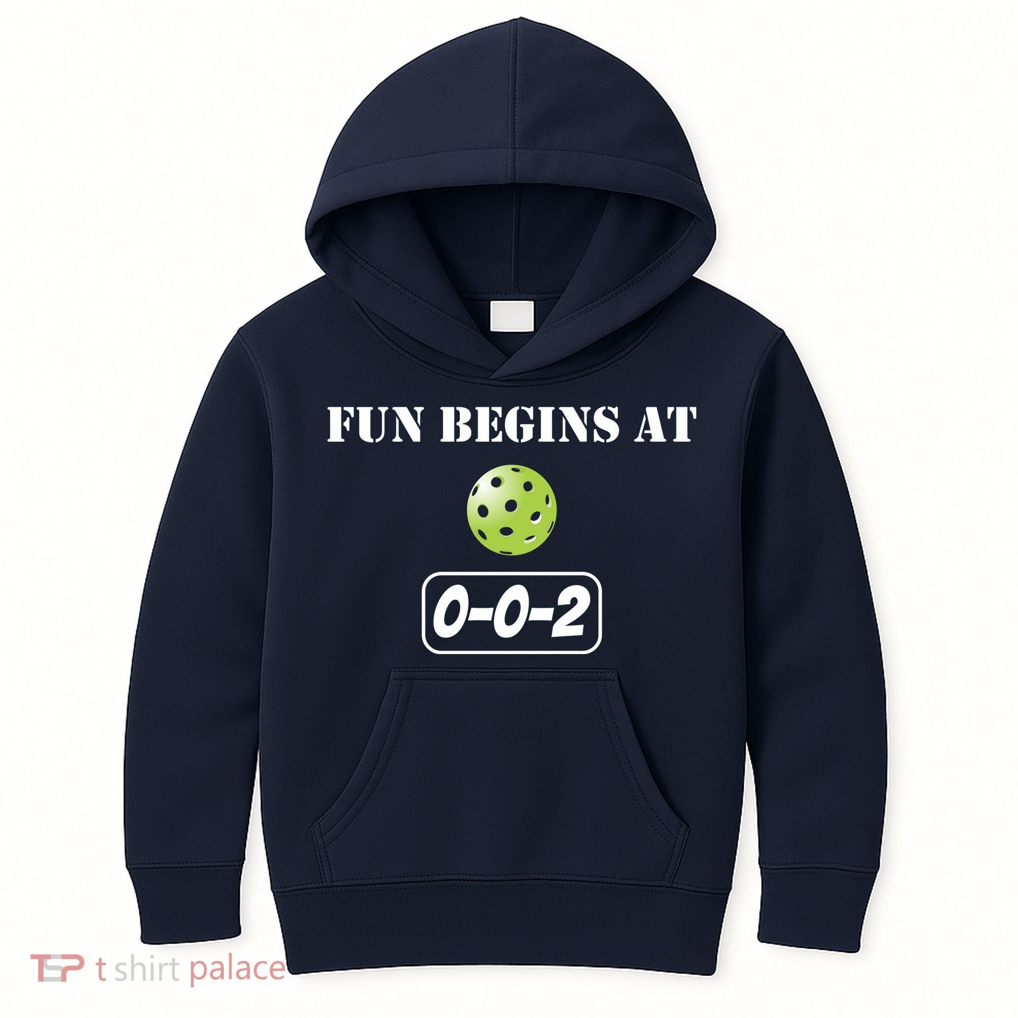 Fun Pickleball, Fun Begins At 002, Pickleball For Life Kids Hoodie