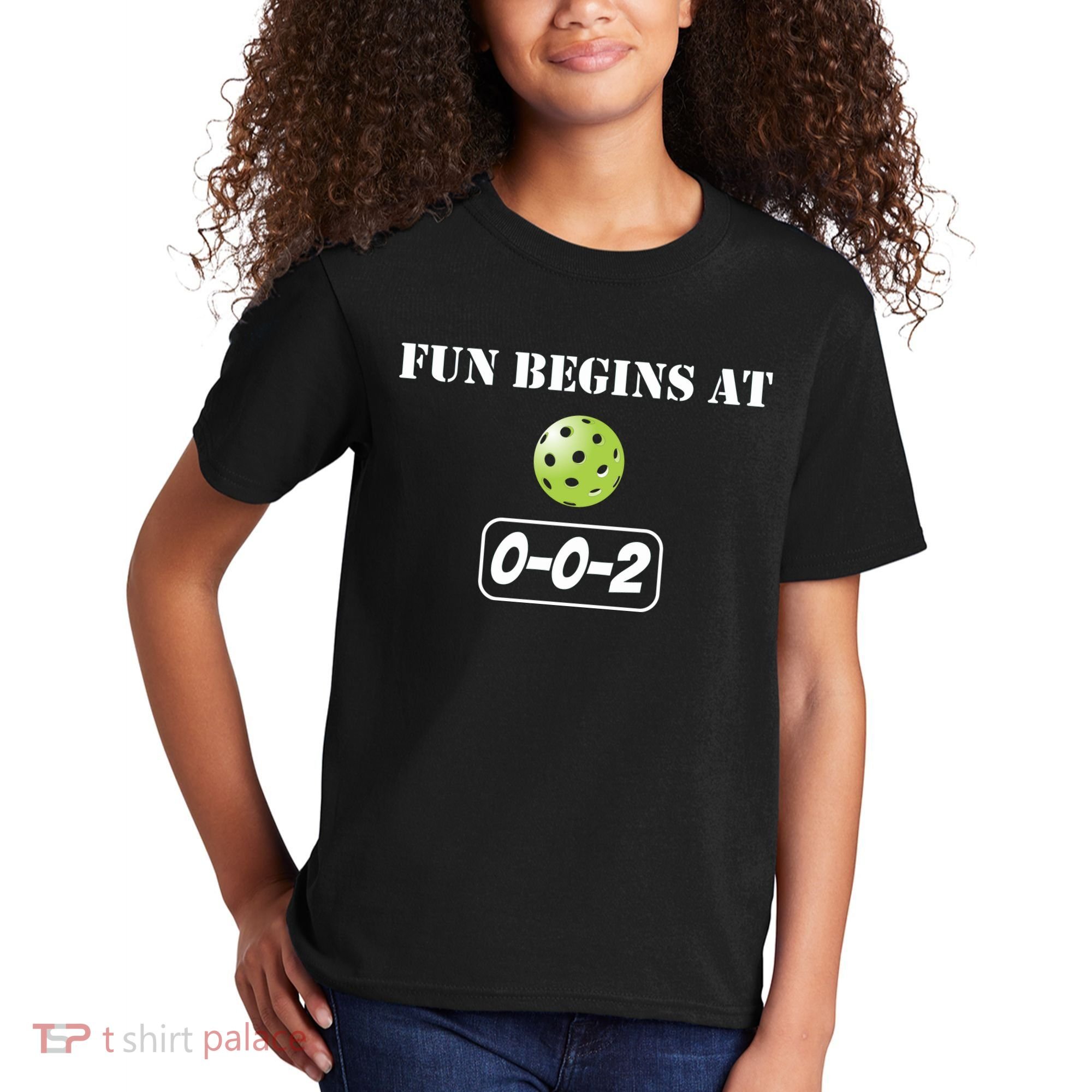 Fun Pickleball, Fun Begins At 002, Pickleball For Life Kids T-Shirt