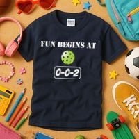 Fun Pickleball, Fun Begins At 002, Pickleball For Life Kids T-Shirt thumb 3