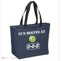 Fun Pickleball, Fun Begins At 002, Pickleball For Life Tote Bag thumb 2