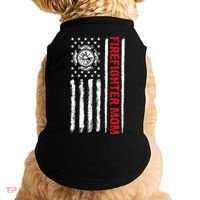 Firefighters Proud Firefighter Mom USA Flag Fireman Hero Doggie Tank thumb 0