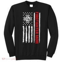 Firefighters Proud Firefighter Mom USA Flag Fireman Hero Sweatshirt thumb 0