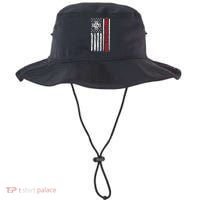 Firefighters Proud Firefighter Mom USA Flag Fireman Hero Bucket Hat thumb 0