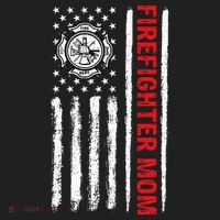 Firefighters Proud Firefighter Mom USA Flag Fireman Hero Beanie thumb 2