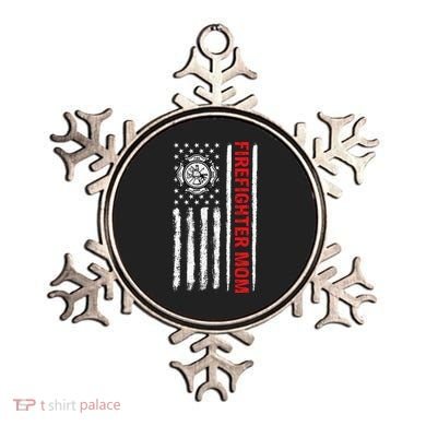 Firefighters Proud Firefighter Mom USA Flag Fireman Hero Ornament