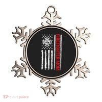 Firefighters Proud Firefighter Mom USA Flag Fireman Hero Ornament thumb 0