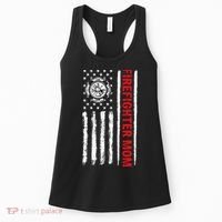 Firefighters Proud Firefighter Mom USA Flag Fireman Hero Women's Tank Top thumb 0