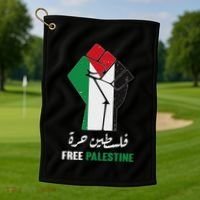 Free Palestine Free Gaza Palestinians Lives Matter Golf Towel thumb 1