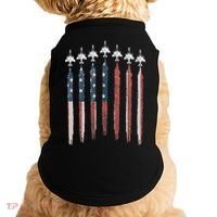F4 Phantom Fighter Jet USA Flag Airplane F4 4th Of July Doggie Tank thumb 0