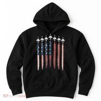 F4 Phantom Fighter Jet USA Flag Airplane F4 4th Of July Hoodie thumb 0