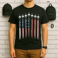 F4 Phantom Fighter Jet USA Flag Airplane F4 4th Of July T-Shirt thumb 6