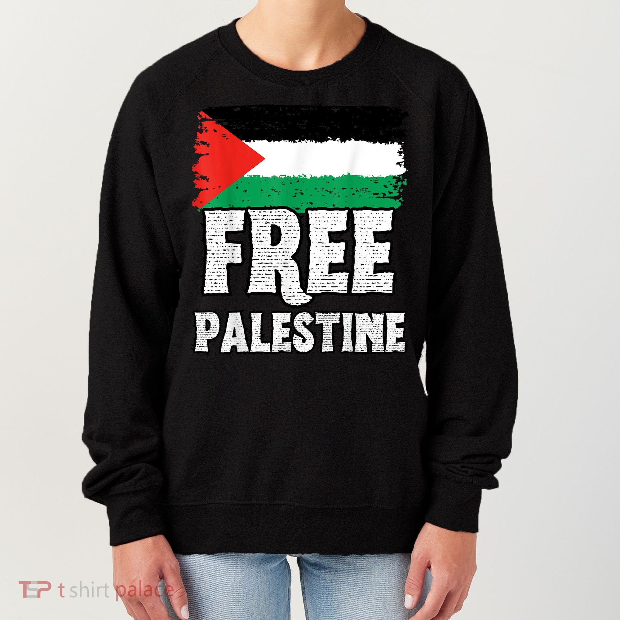 Free Palestine Flag Women's Sweatshirt