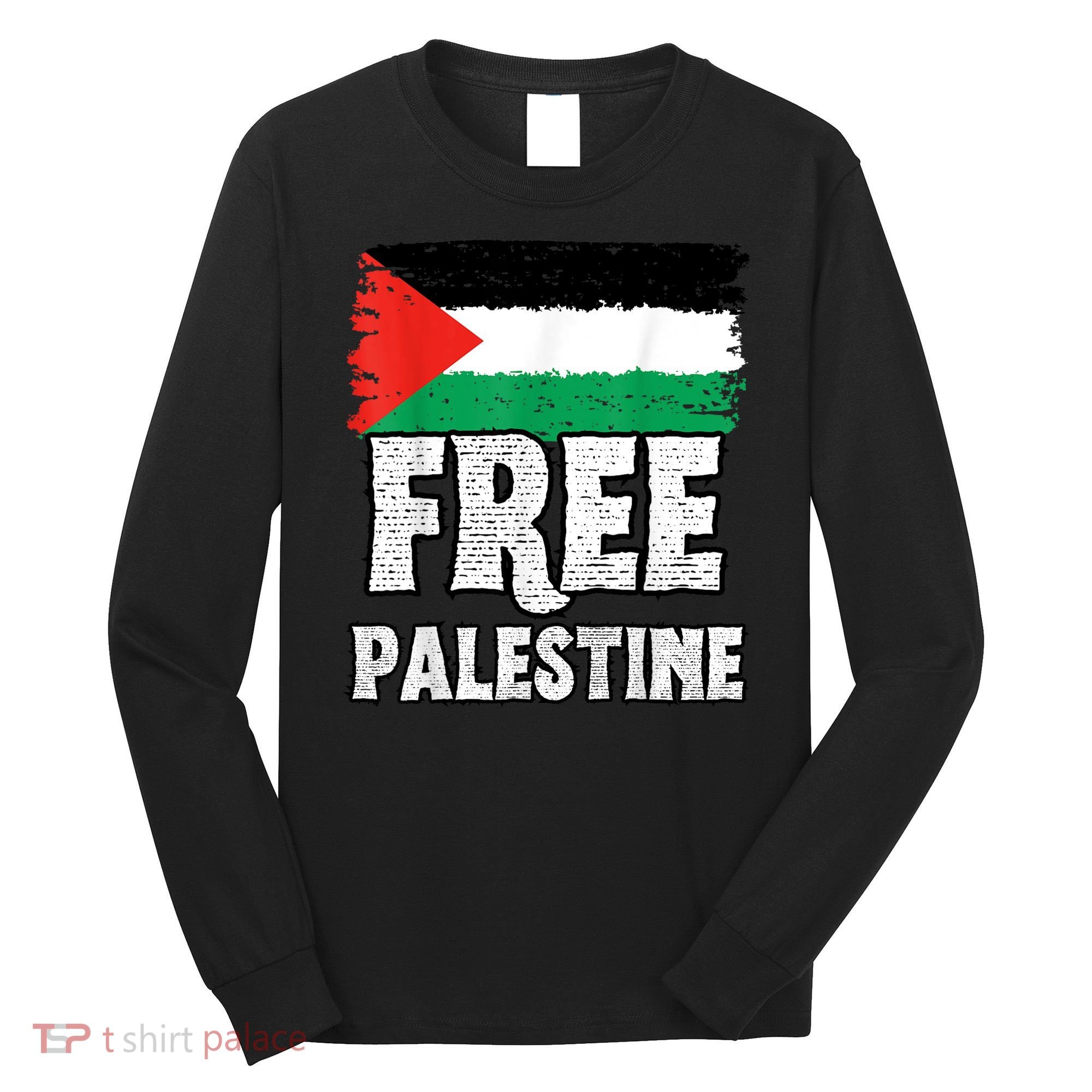 Free Palestine Flag Long Sleeve Shirt