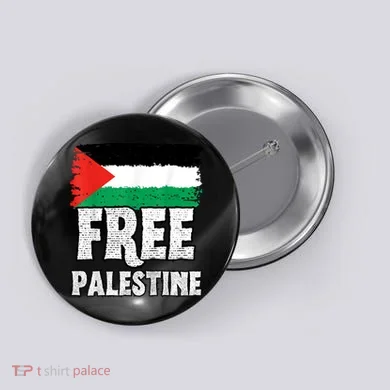 Free Palestine Flag Button