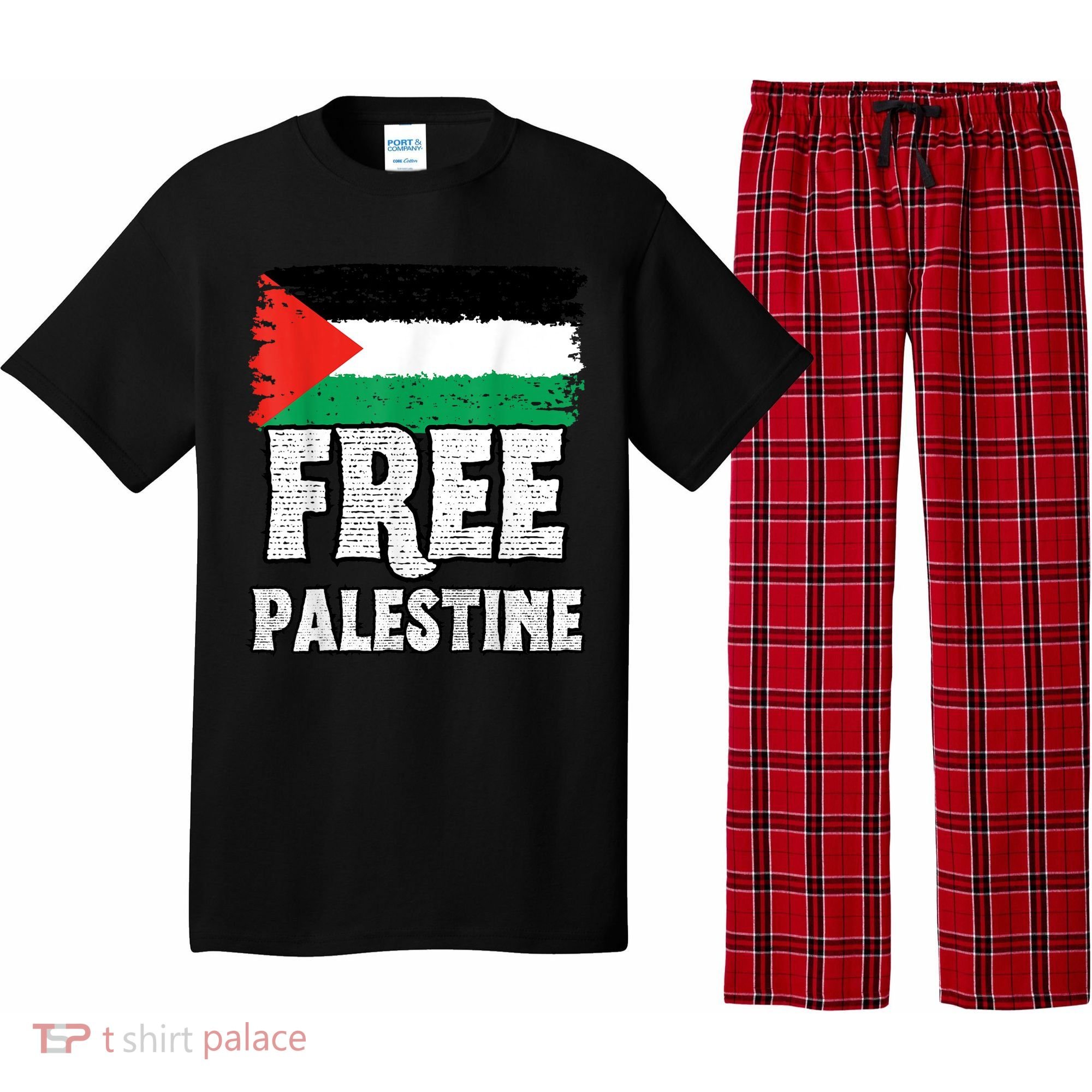 Free Palestine Flag Pajama Set
