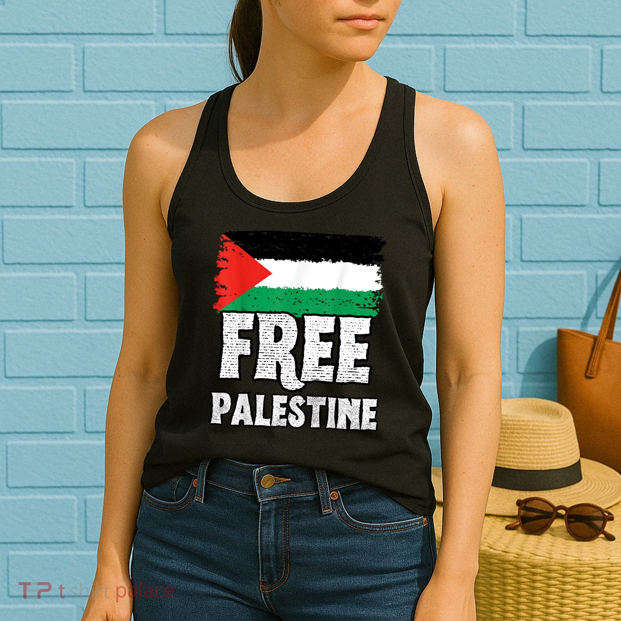 Free Palestine Flag Women's Tank Top