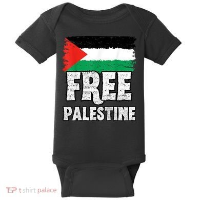 Free Palestine Flag Baby Bodysuit