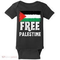 Free Palestine Flag Baby Bodysuit thumb 0