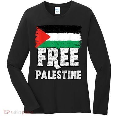 Free Palestine Flag Women's Long Sleeve Shirt