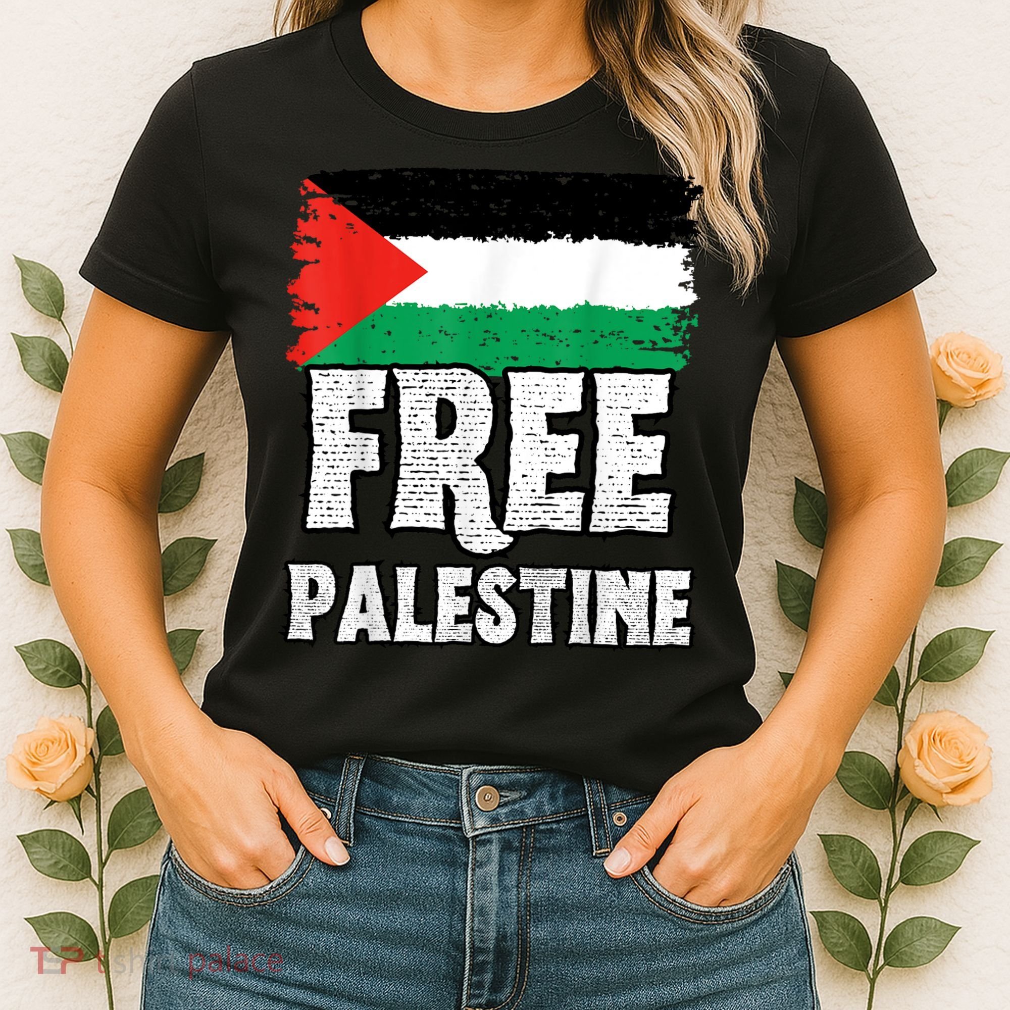 Free Palestine Flag Women's T-Shirt