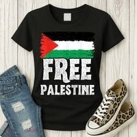 Free Palestine Flag Women's T-Shirt thumb 3