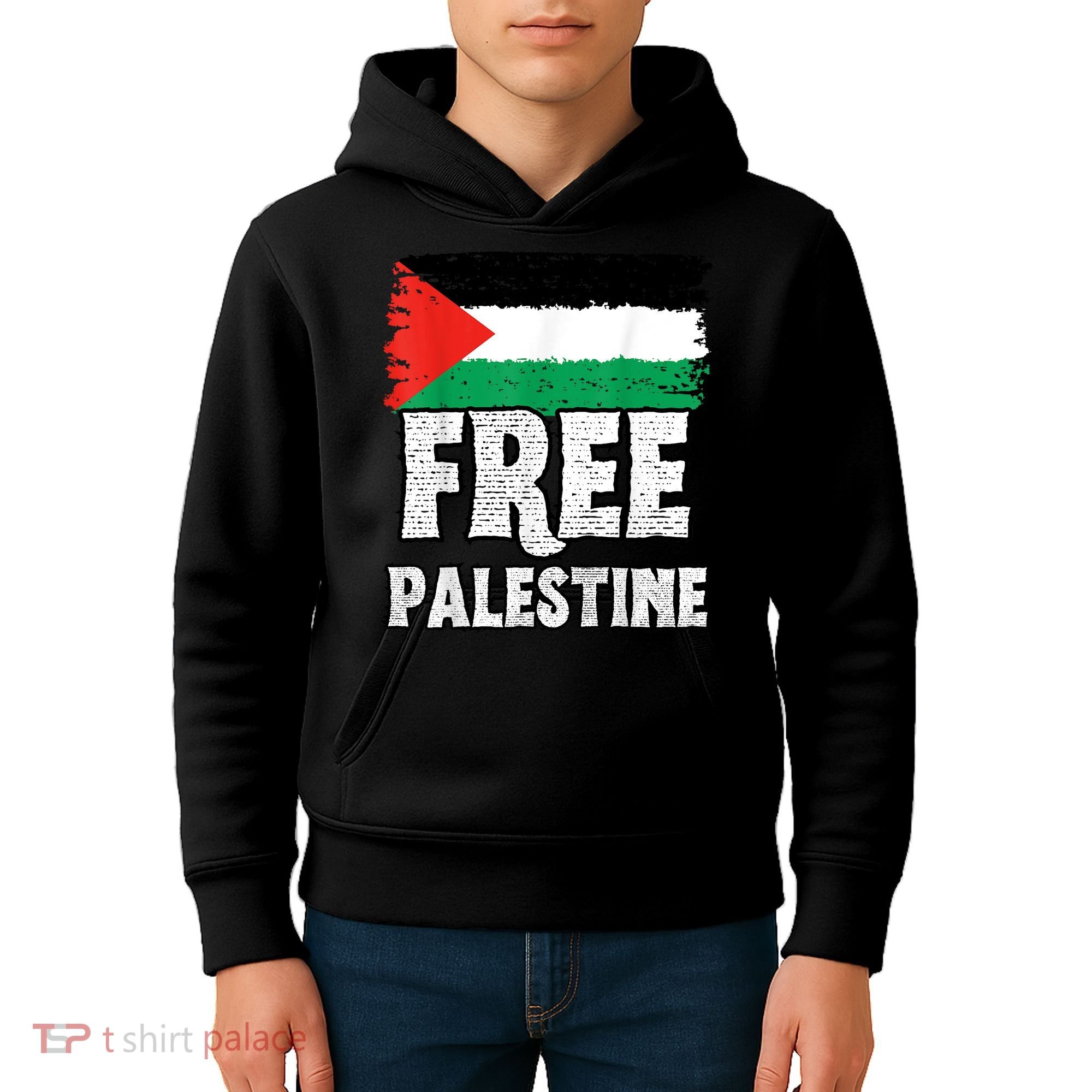Free Palestine Flag Kids Hoodie