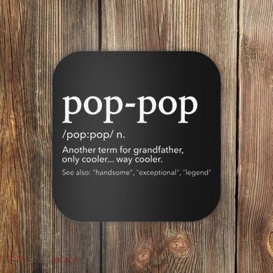 Funny Poppop For Cool Grandpa For Fathers Day Coaster