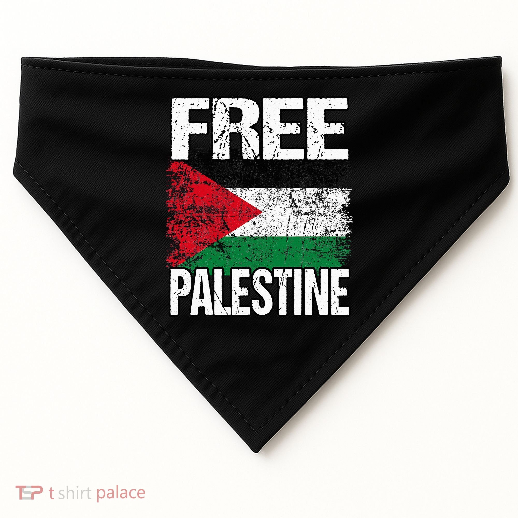 Free Palestine USA-Made Doggie Bandana