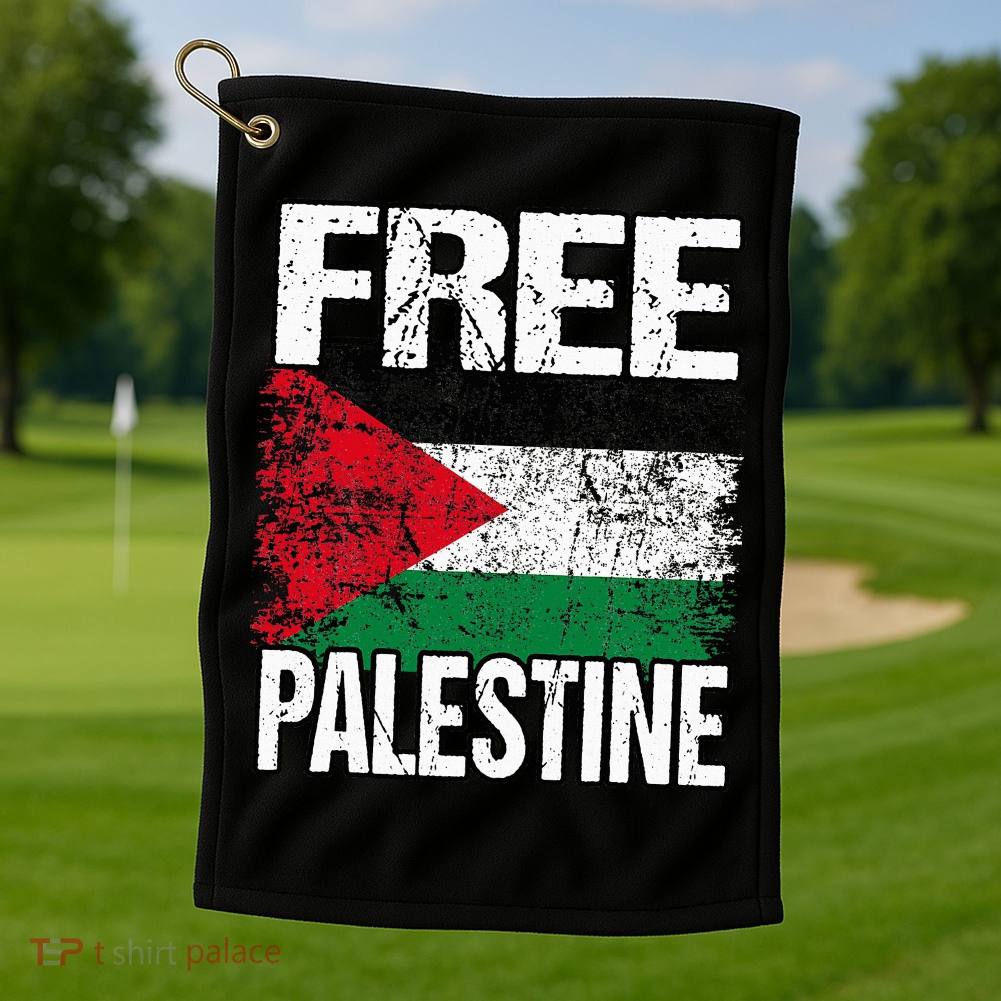 Free Palestine Golf Towel