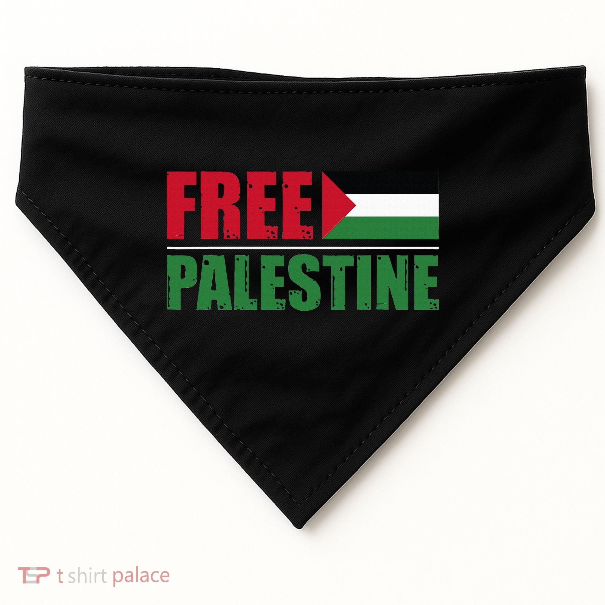 Free Palestine USA-Made Doggie Bandana