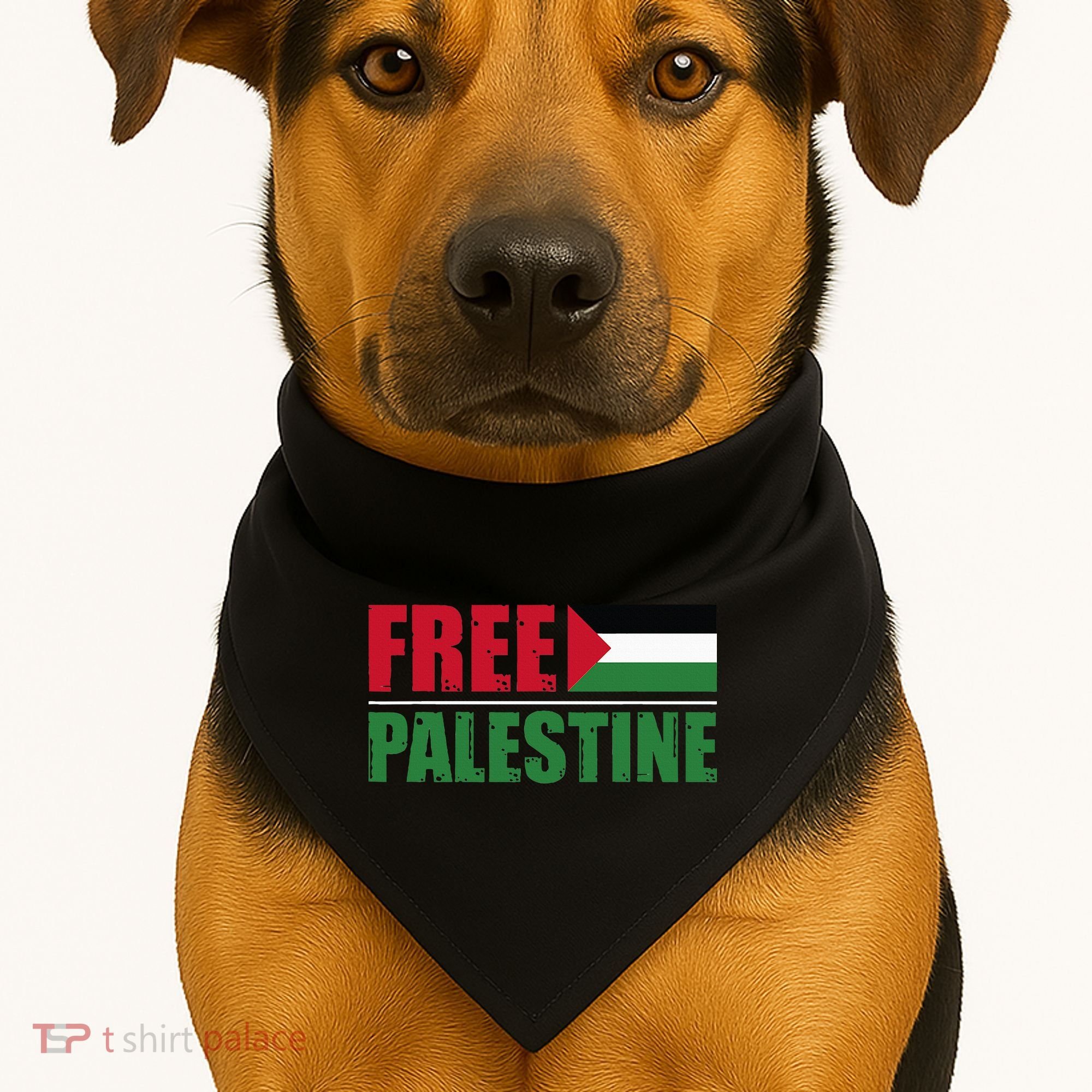 Free Palestine USA-Made Doggie Bandana