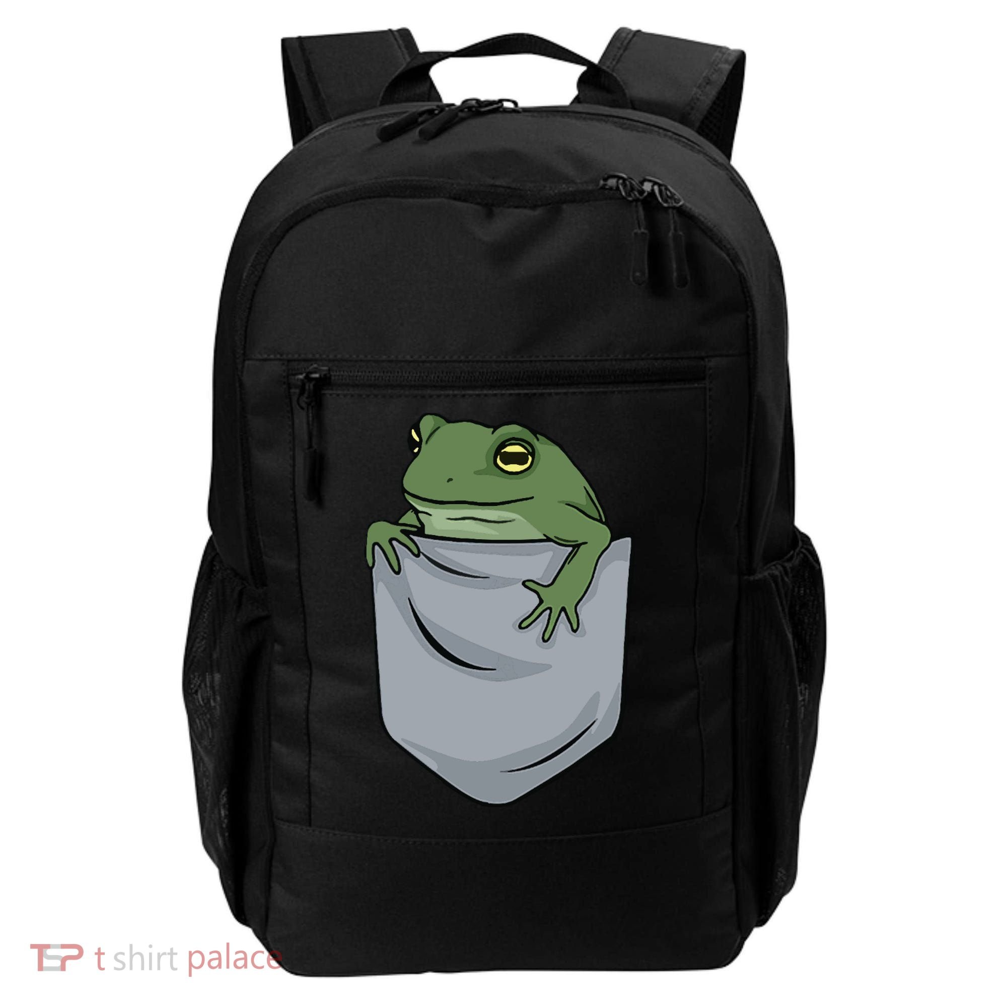 Frog Pocket For A Frog Fan Funny Backpack