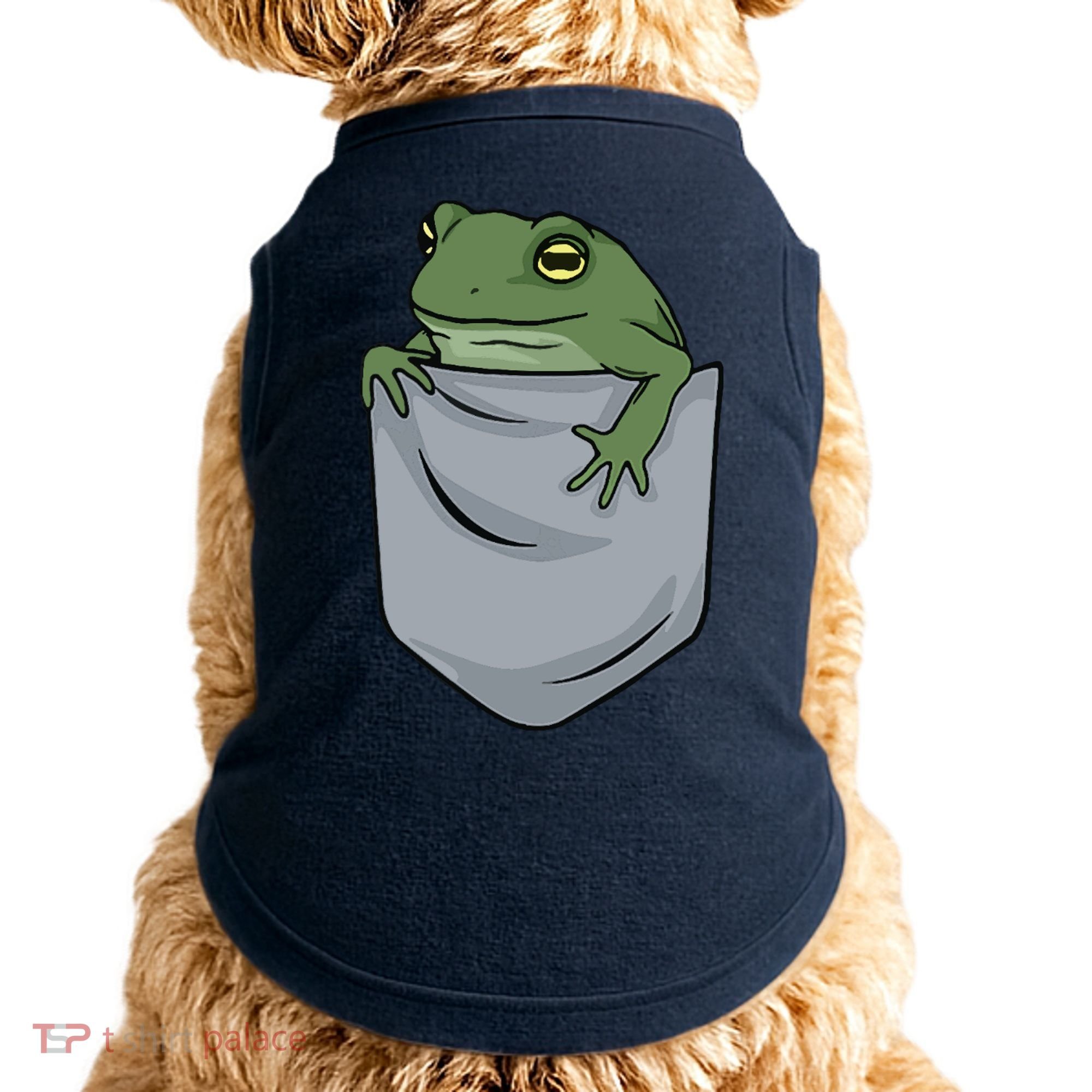 Frog Pocket For A Frog Fan Funny Doggie Tank