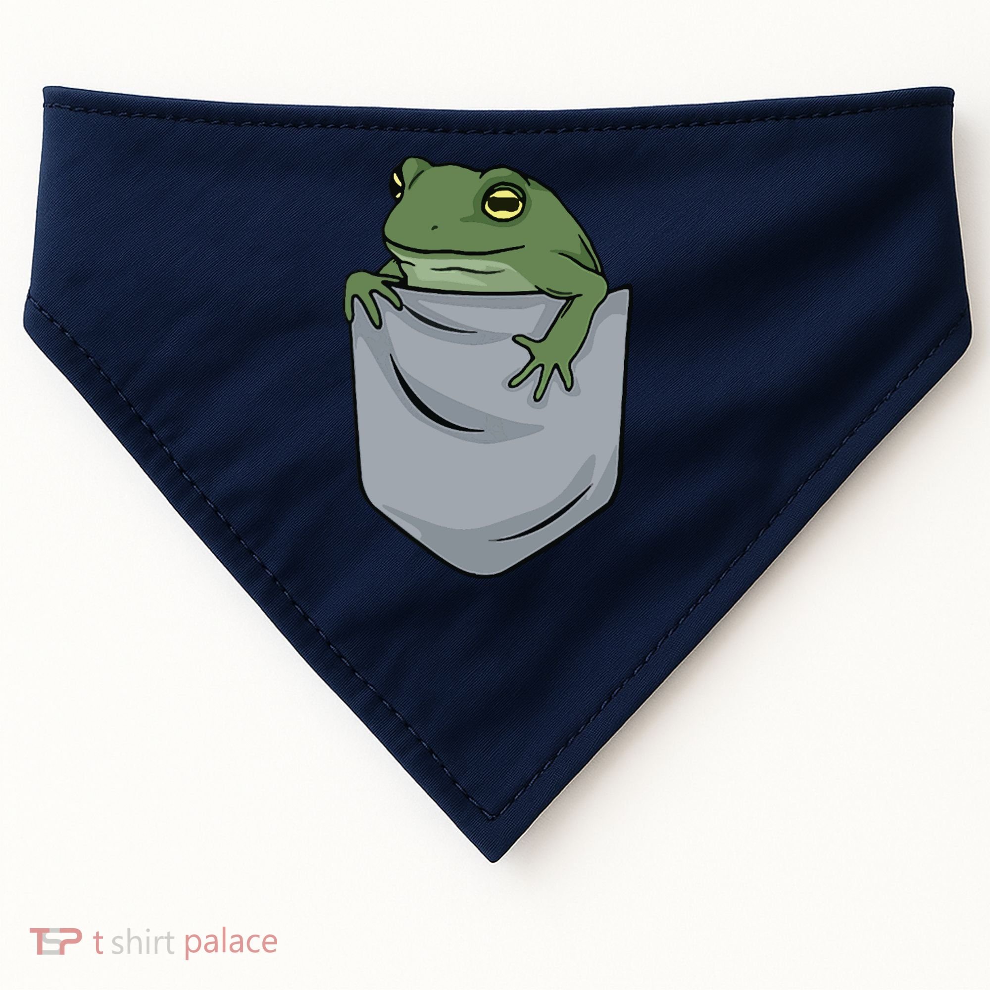 Frog Pocket For A Frog Fan Funny USA-Made Doggie Bandana