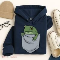 Frog Pocket For A Frog Fan Funny Hoodie thumb 4