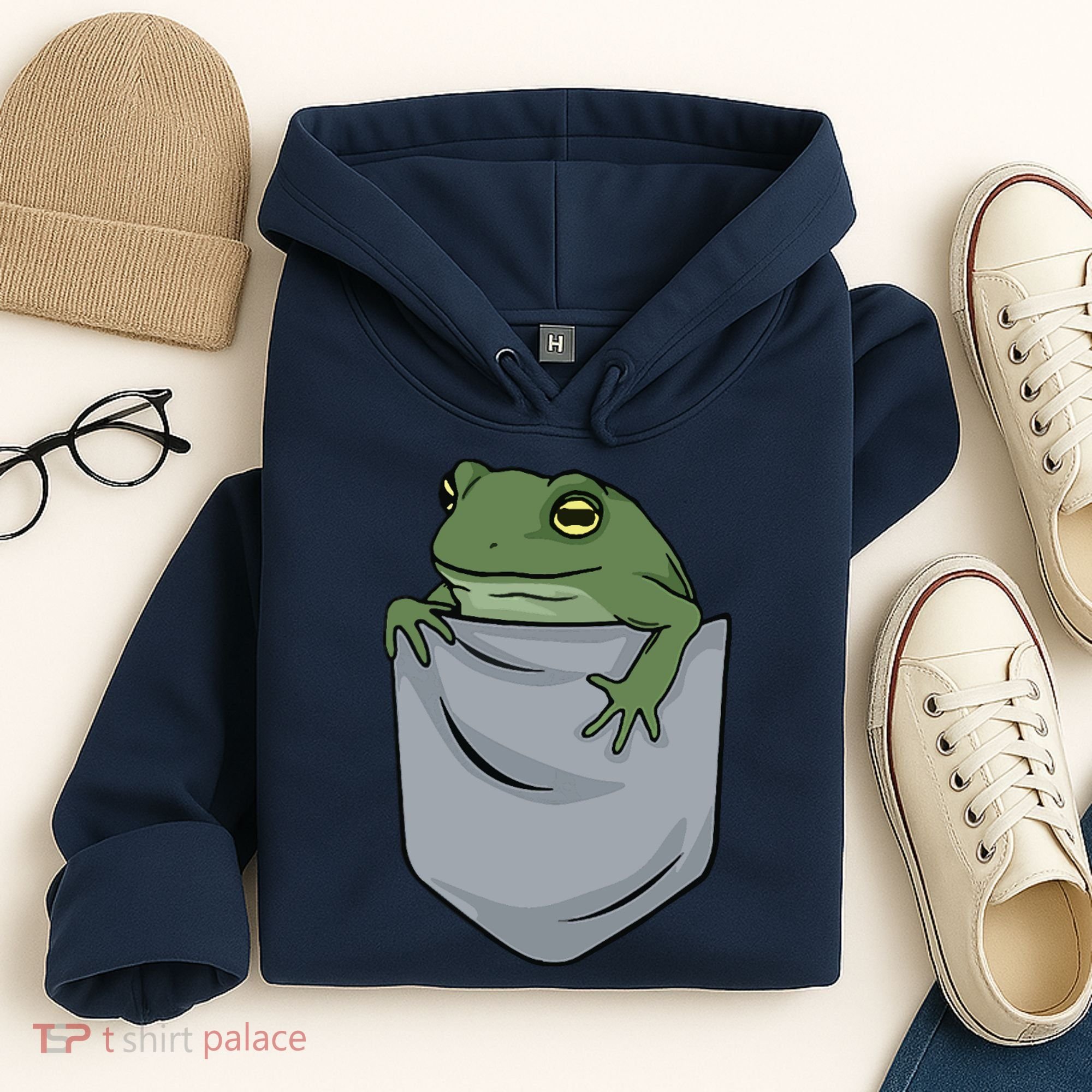 Frog Pocket For A Frog Fan Funny Hoodie